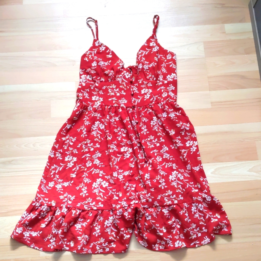 Red Floral Sundress